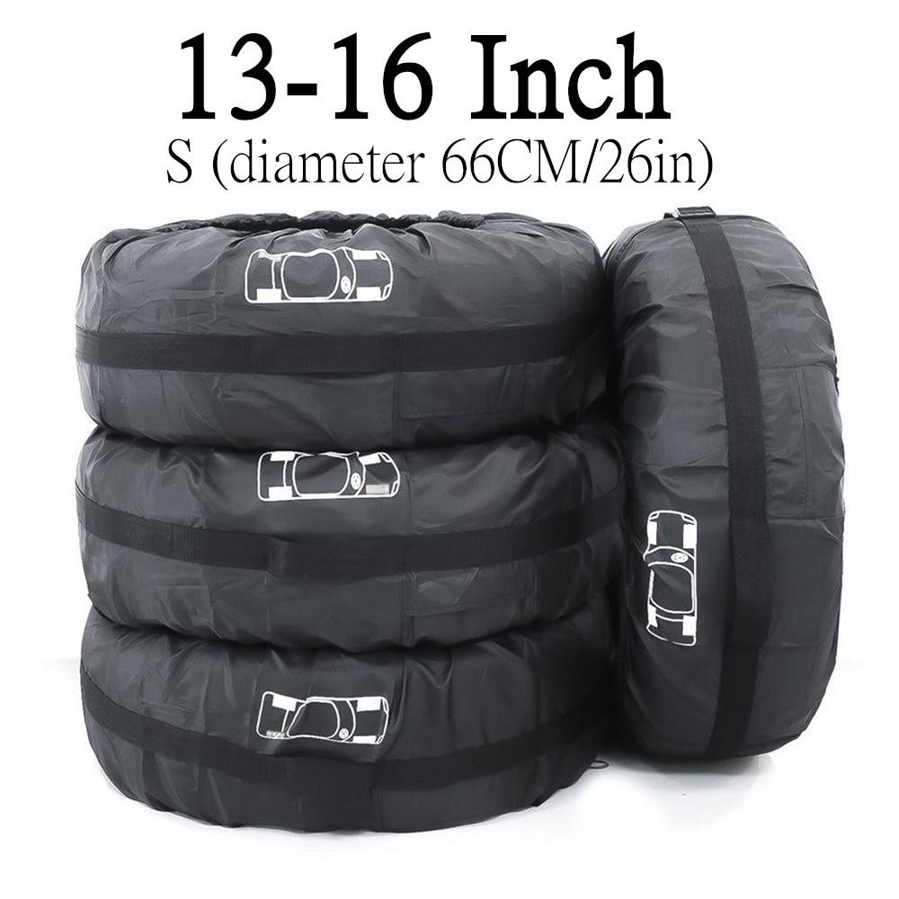 4Pcs Universal 13-16 16-20inch Car SUV Tire Cover Case Spare Tire Wheel Bag Auto Tyre Wheel Protector Polyester Oxford Cloth