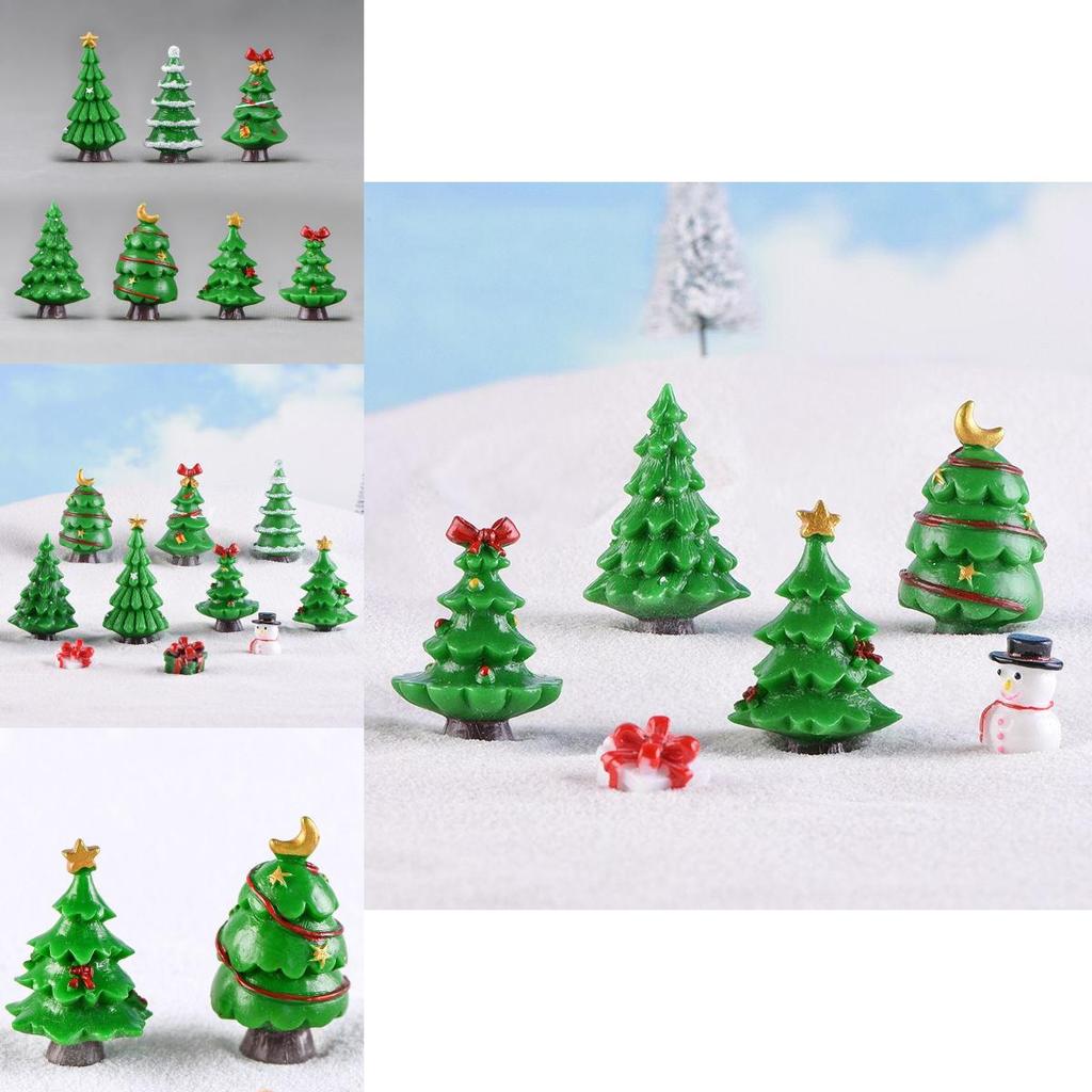 Adorable Christmas Tree Resin Diy Micro Landscape Miniature Decoration For Gardens