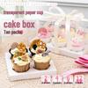 Cupcake and Muffin Packaging Boxes: 4-Pack, 6-Pack, 12-Pack, Transparent Tall Cup Containers.