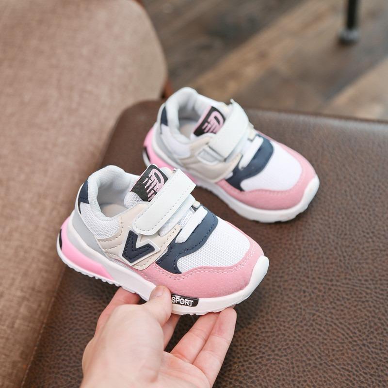 

New Spring/Autumn Simple Classic Color-Block Children s Sneakers Versatile Running Shoes 30 рожевий