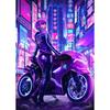 Future Cyberpunk City Poster Punk Style Night City Street Scenery Canvas  Wall  Picture for Living Room Decor Cuadro