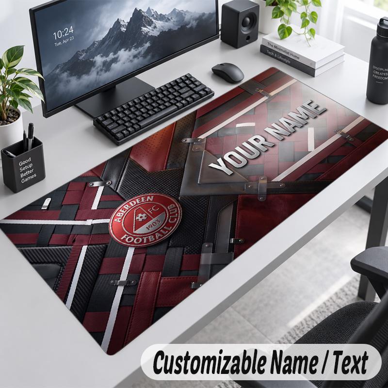 Custom Name Text Mouse Pad Aberdeen FC Personalized Desk Pad For Work And Gaming
