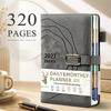 Hardcover Portable Daily Planner PU Leather Cover Agenda Planning Notebook  Self-discipline