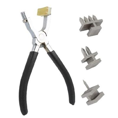 Leather Hole Punching Pliers with 1/2/4 Prong Drilling Head for Crafting Pet Collar Watch Band Harnesses Leather Craft