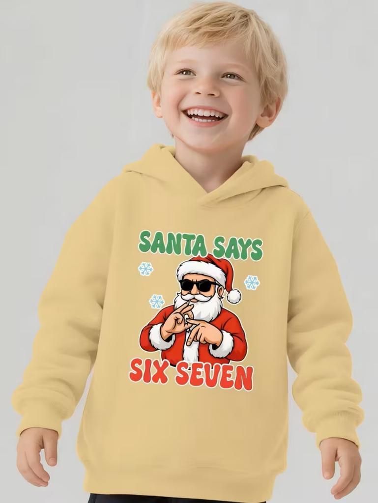Lustiges Sechs Sieben 6 7 Meme Hoodie für Kinder Chaotischer Humor Y2k Spiel Spruch T-Shirt Weihnachtsgeschenk Jungen Oberteile Mode Kinderkleidung