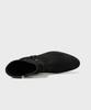 Firenze Atelier Slim Toe Velcro Line Suede Zip-Up Boots 3344-Qs [Black]