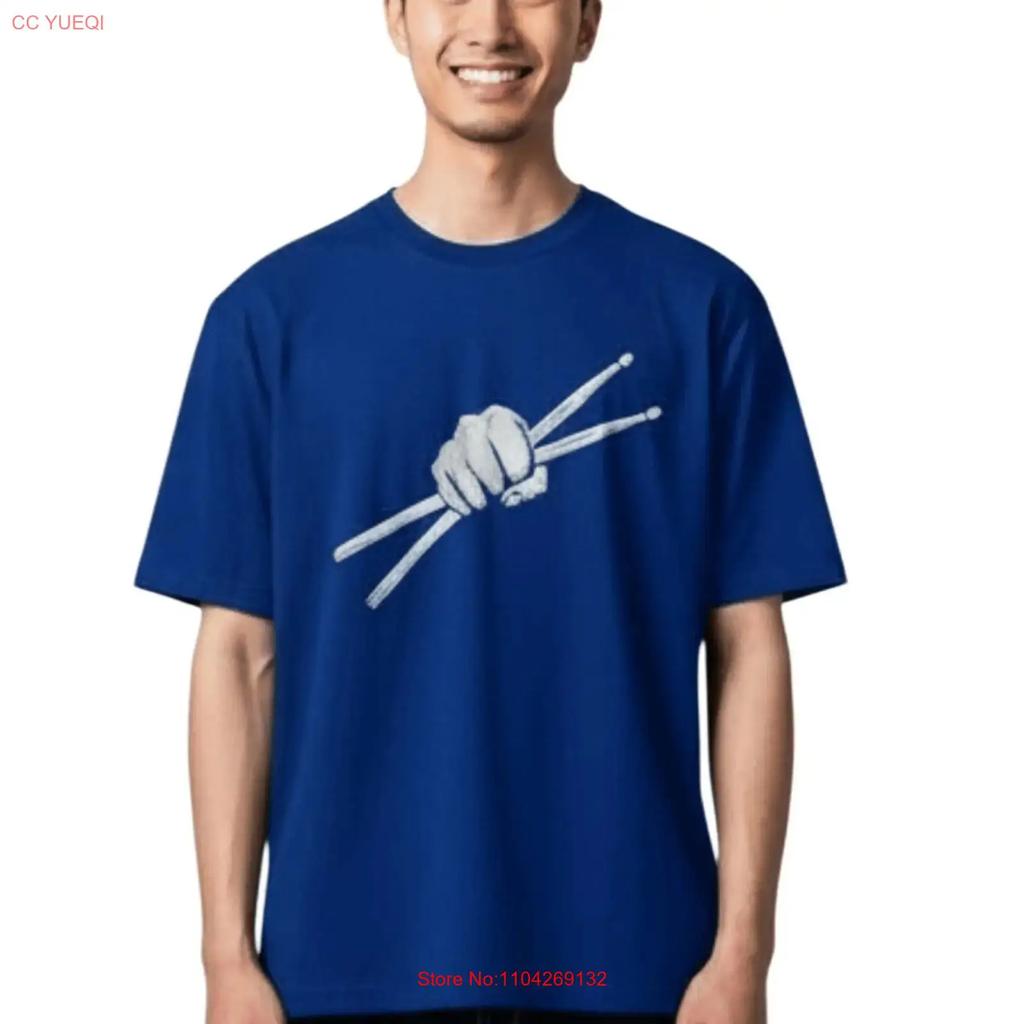 Drummer T Shirt Unisex S Small Blue Drumsticks Musician Percussionist Band Vintage Breathable Versatile Soft Comfortable