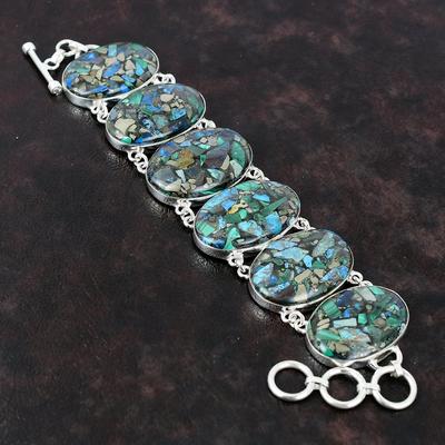 Copper Azurite Malachite Bracelet 925 Sterling Silver Bracelet Handmade Adjustable Chain Bracelet Gift For Friend Beautiful Gemstone Jewelry