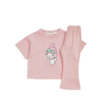 [Reloading] Cinnamoroll, Kuromi, and My Melody Summer Children's Pajama Set, Short Sleeve T-Shirt and Shorts, Loungewear, Cotton, Cute, Stylish, Thin,