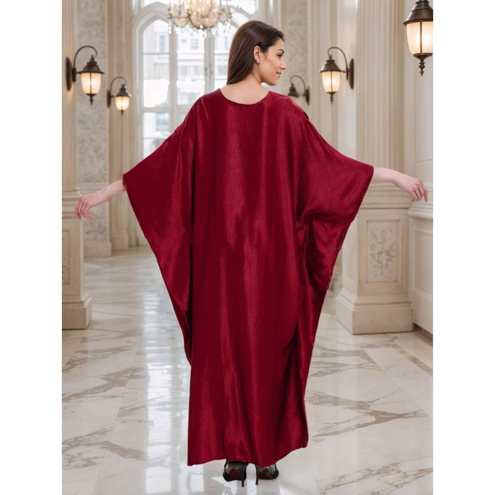 Gold Luxury Beach Dress Woven Holiday Robe Loose Plus Size Turkish Kaftan Dress