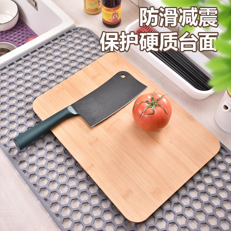 New Silicone Kitchen Dishwashing Hollow Out Sink Mats Bottom Scratch Resistant Multi Functional Pad Kitchen Sink Protector Mats