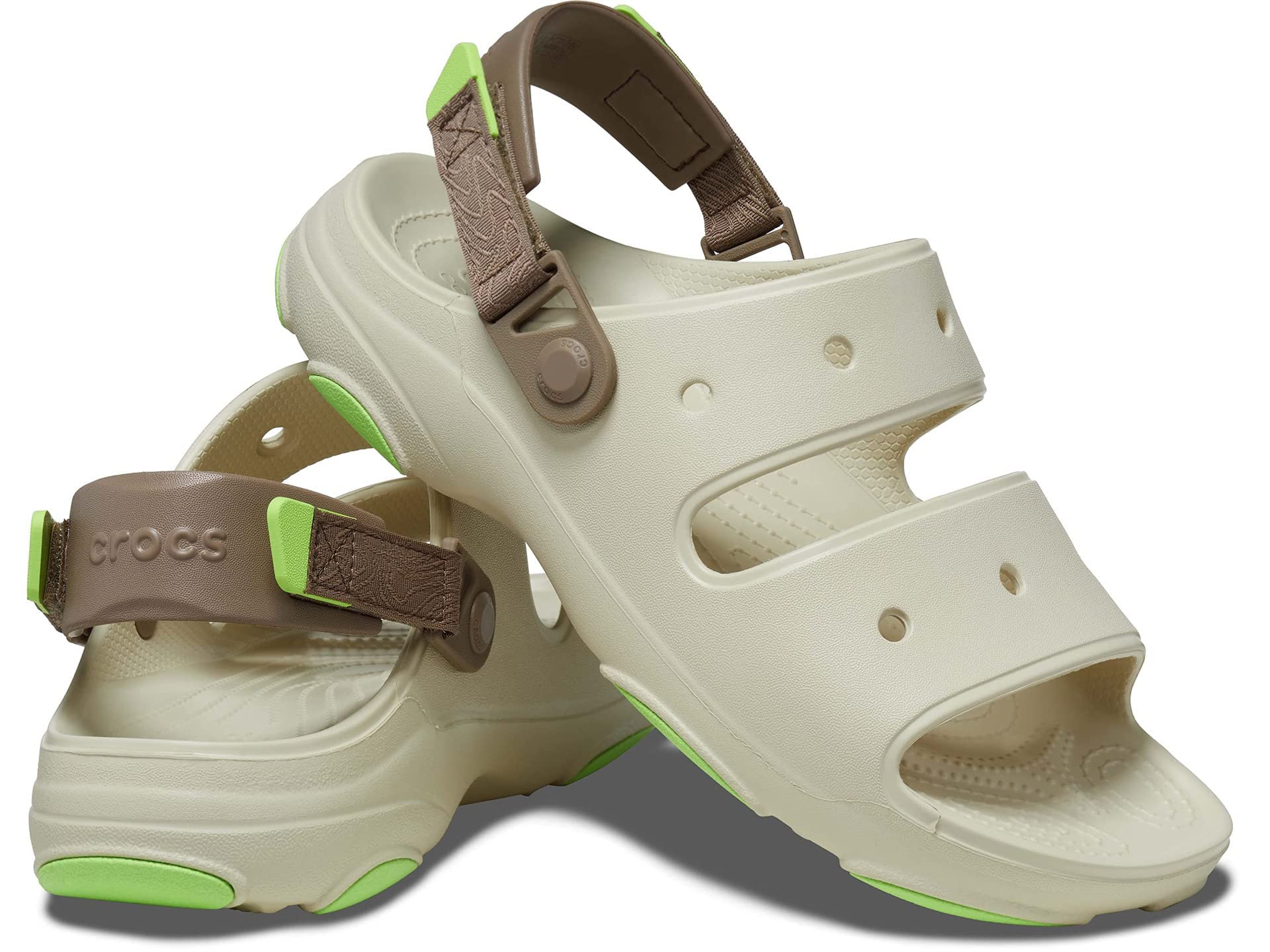 

Crocs Classic 10 Men All-Terrain Sandals, Bone/Multi, Women/8 (Unisex)