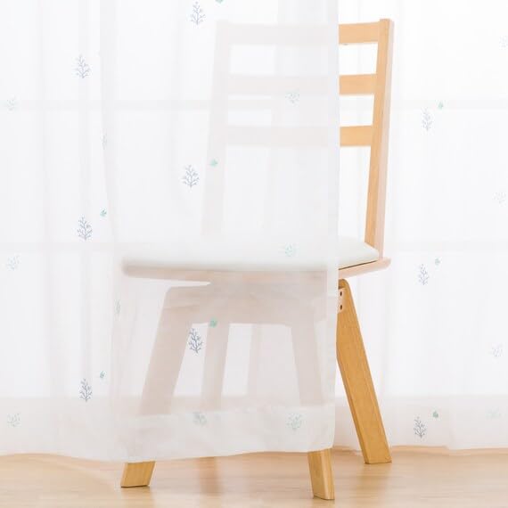 Nitori (NITORI) Lace Curtains RL008, Width 100cm x Length 108cm x 2 Panels, 7326307