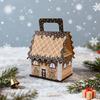 10Pcs Christmas Wonderland Cottage Gift Box Set Large 3D Pop-Up House Shaped Paper Candy Boxes Festive Holiday Party Favor Decor