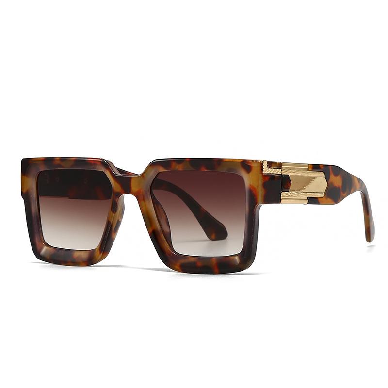 Classic Big Concave Frame Square Sunglasses Women For Men Luxury Brand Designer Vintage Punk Sunglasses Popular Driving Shades