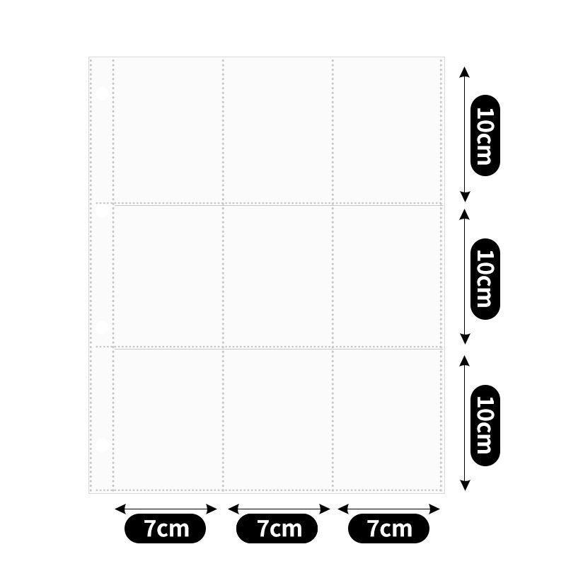 3-Inch Binder Pages: 4-Pocket & 9-Pocket Clear PP Photo & Card Storage Album Pages