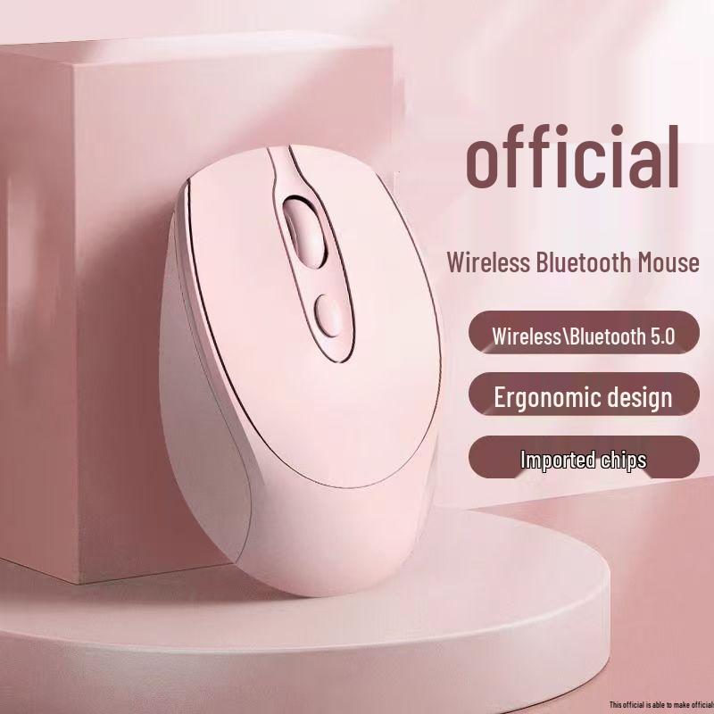 Three-Mode Silent Wireless Mouse for Women - Rechargeable, Compatible with ASUS, HP, Lenovo, and Dell.