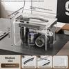 Portable Clear Storage Box with Handle Sealed Dustproof Moisture Proof Organizer Case for Travel Luggage Packing Use
