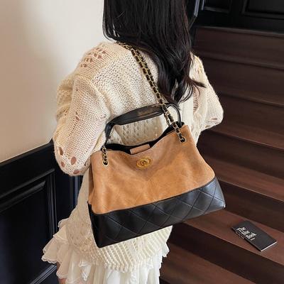 Retro Premium Pendler-Tasche Damen neue Schultertasche mit großem Fassungsvermögen Kette tragbare Tragetasche