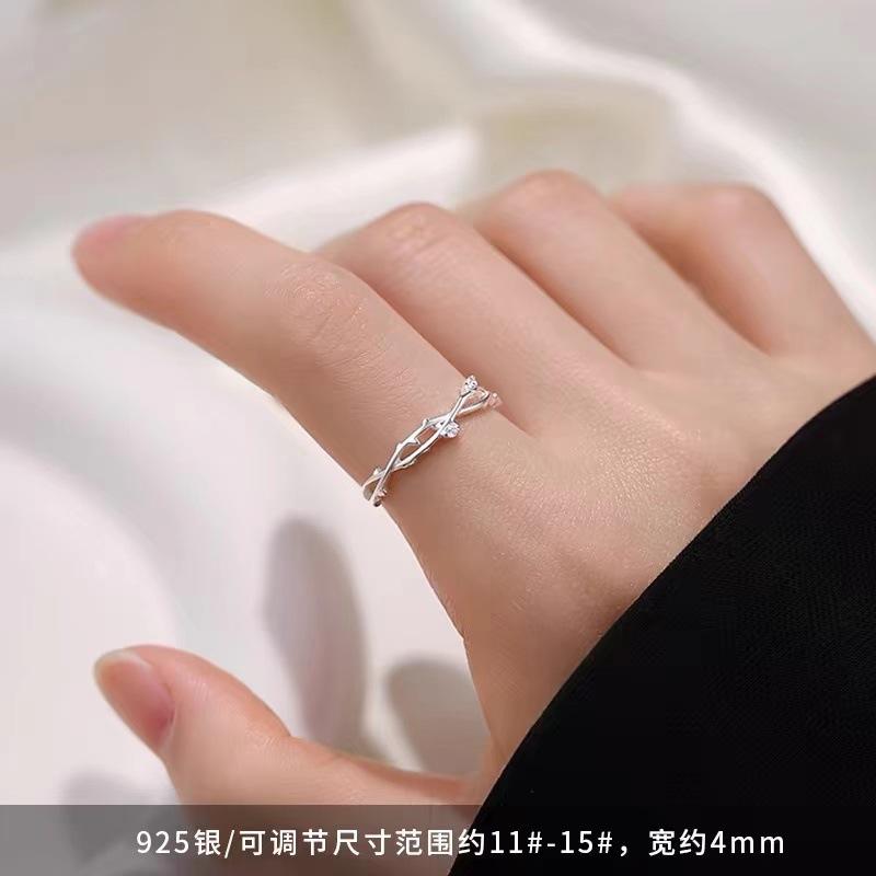 Female Light Luxury Niche Open Mouth Ring