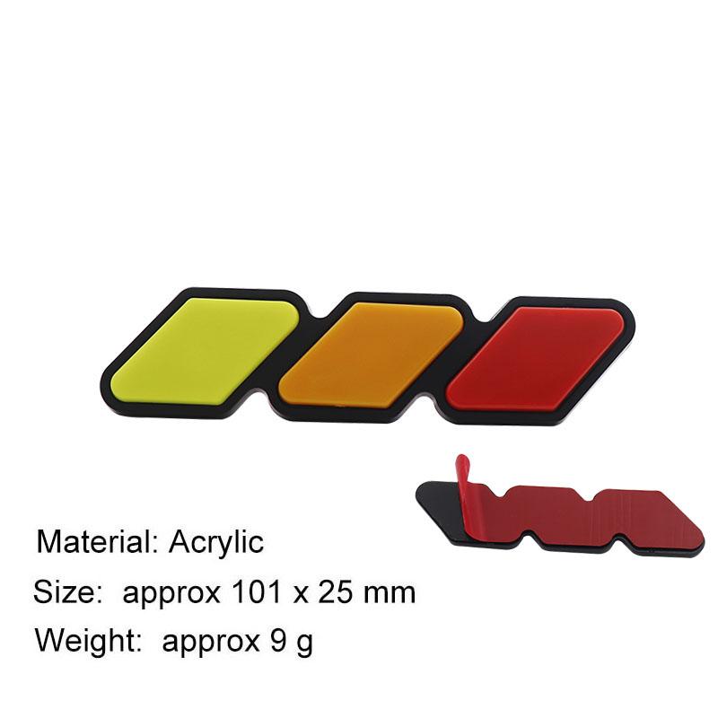 3 Colors Grille Badge Car Three-color National Flag Grille Emblem Mesh Slotted Grill Auto Badge Accessories