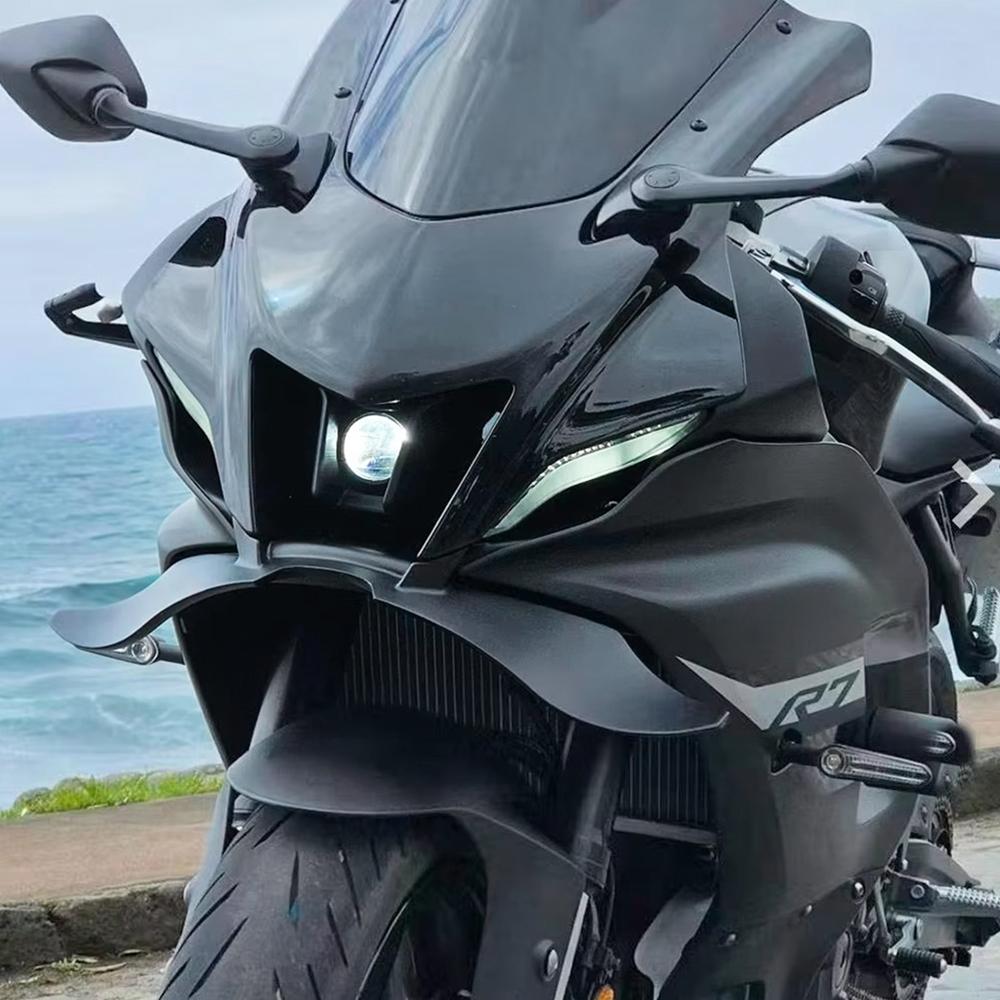 For Yamaha YZF R7 YZF-R7 YZFR7 2022-2025 2024 Motorcycle Winglet Aerodynamic Side Wing Kit Wind Spoiler Lower Shroud Front Wing