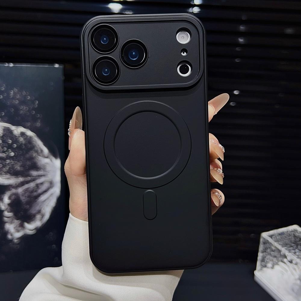 Full Camera Lens Protection Matte Soft Case For iPhone 17 16 15 14 Plus 13 12 11 Pro Max For Magsafe Magnetic Shockproof Cover