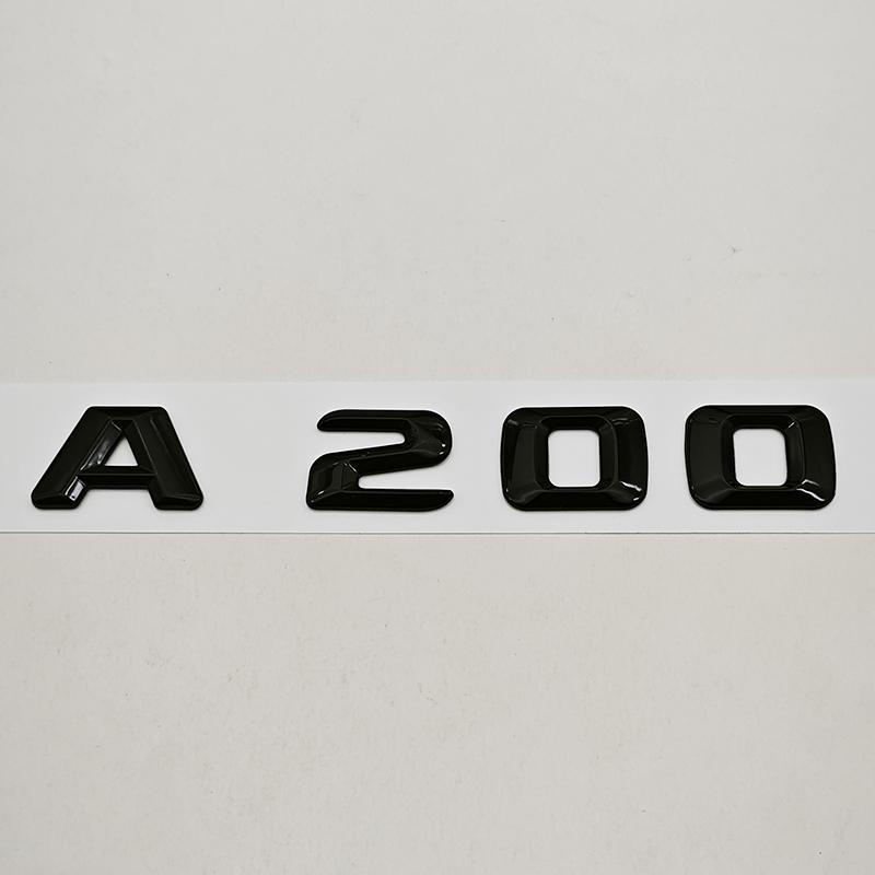 Glossy Black 3D Car Rear Trunk Emblem Badge Letters Decal For Benz A Class W176 W177 A180 A200 A220 A250 A260 Accessories
