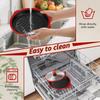 Microwave Baking Pan Heat Resistant Microwave Griller with Silicone Handle and Cover Microwaves Cookware for Kitchen Accessories