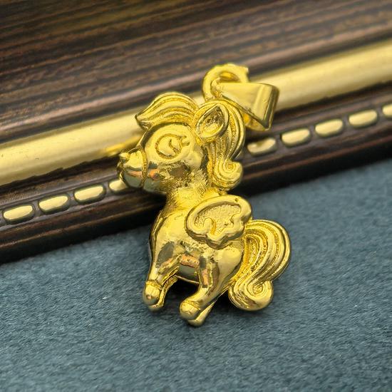 

Copper-Plated Gold Pegasus Zodiac Pendant: My Little Pony-Inspired Necklace for Women