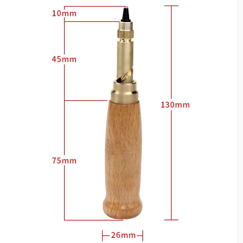 6pc/set Automatic Belts Punch Replaceable Mute Rotary Punching Punchers Leather Punch Watch Craft Tool Hole Punch Screw Drill Tip Die