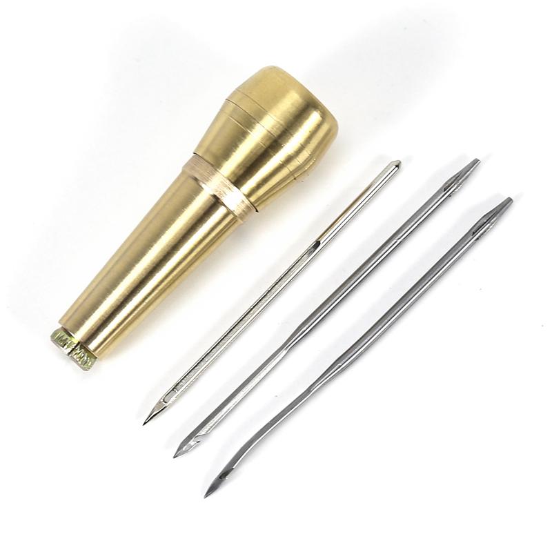 Shoe Repair Awl Set: Leather Punch, Hand Sewing Needles, and Thread