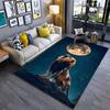 Lion Moon Strength Night Sky Carpet Yoga Living Room Room Decor Children's Crawling Mat Doormat Area Rug Games Mat