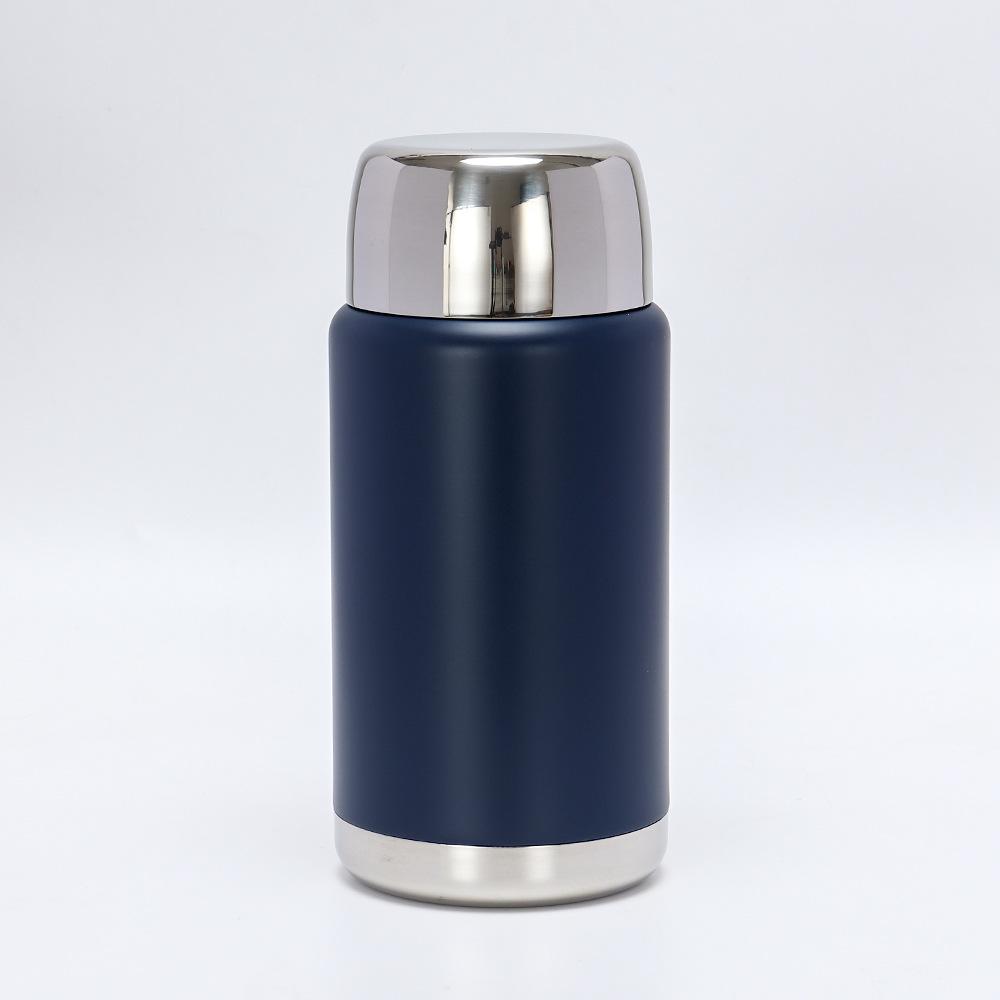 Lingqi Creative Double-Layer Stainless Steel Outdoor Stew Cup Portable Mini High-Value Stew Pot Vacuum Thermos Cup 500ml темно-синий