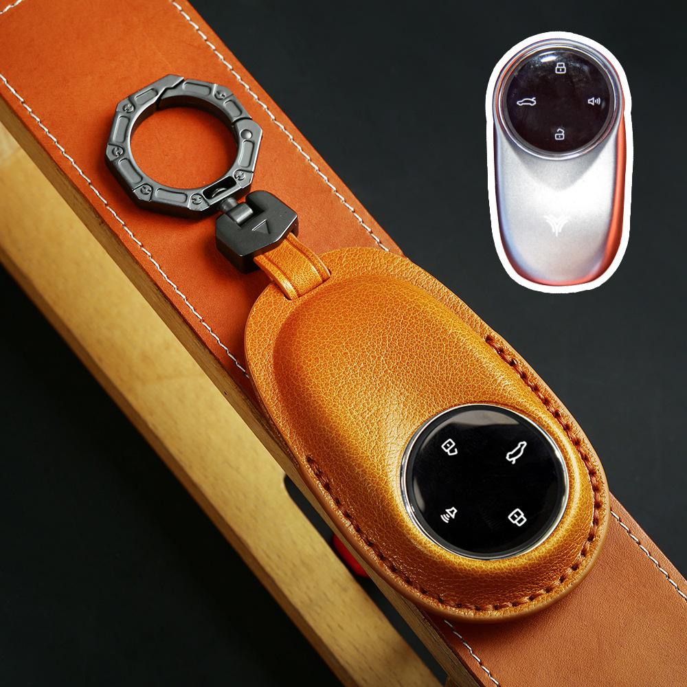Handmade Leather Key Cover for Hezhong Nezha S - Soft Protective Shell