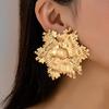 Women's Earrings, Exaggerated Metal Snowflake Flower-Shaped Earrings, Suitable for Daily Wear and Vacation Wear