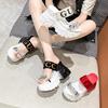 2021 New Summer Fashion Women Wedges Sandals Beach Casual Woman Platform Open Toe Shoes Ladies All-match Rhinestone Sandals