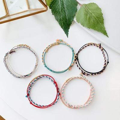 1+1 Wunscharmband + Lederarmband, Fadenarmband, Knotenarmband, Freundschaftsarmband