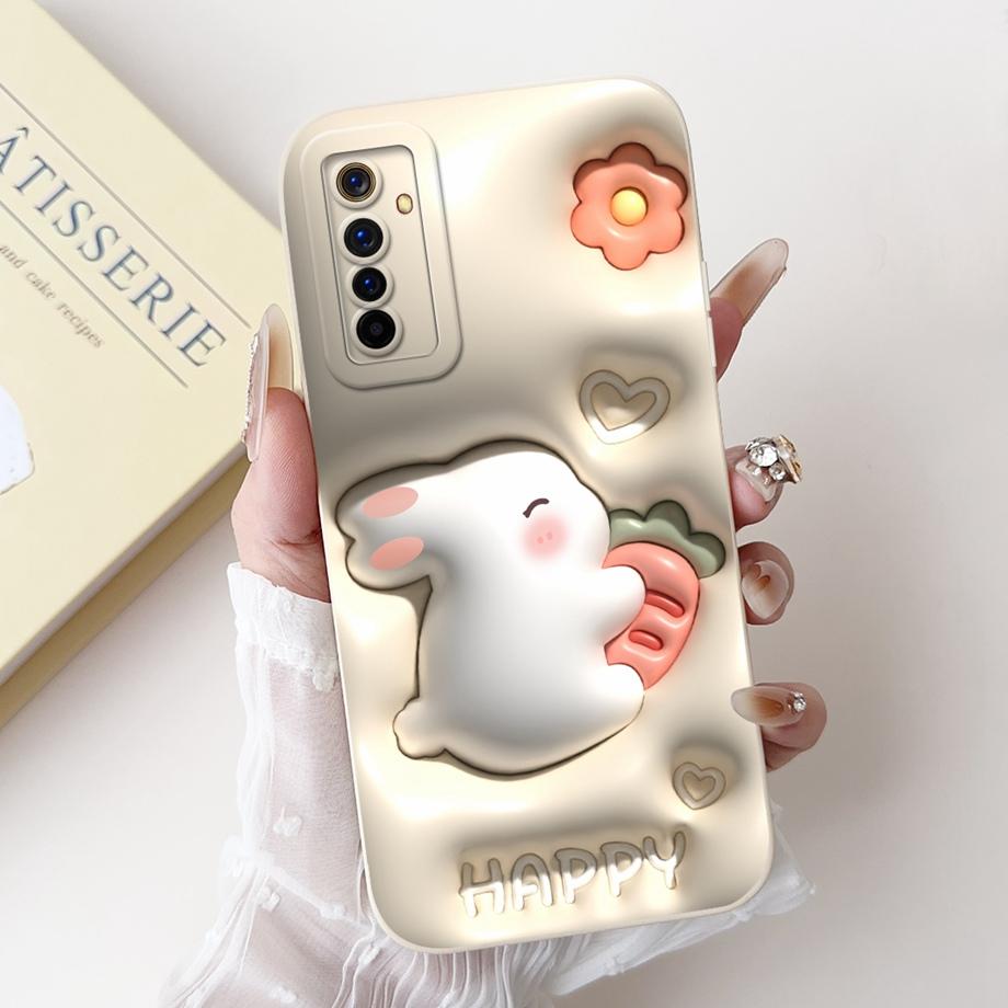 

Cool Soft Silicone Case For Realme 6 Pro / Realme6 Phone Case Liquid Silicone Cover For RMX2001 RMX2061 RMX2063 Rabbit Panda Realme 6