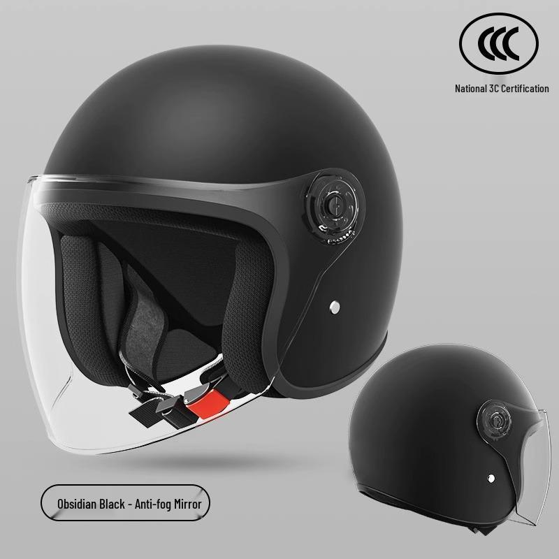 All-Season Universal Electric Scooter Helmet with HD Double Visor for Winter