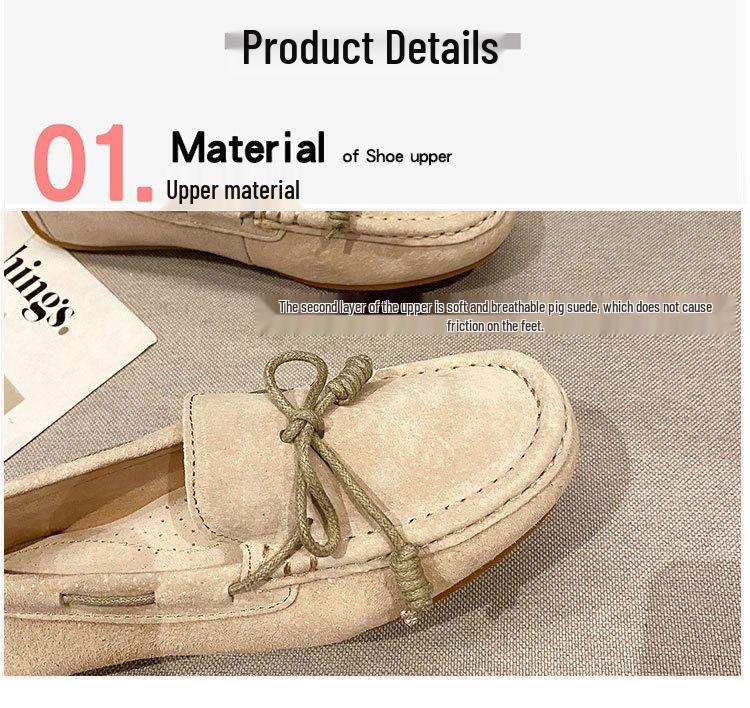 Korean Style Red Bean Women's Slip-On Flats - Versatile, Comfortable Shoes for Spring and Autumn