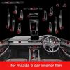 For Mazda 6 Atenza - TPU Protection Film Interior Sticker Transparent Center Console Navigator Gear Door Car Accessories
