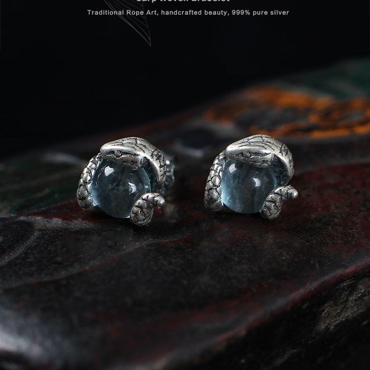 Light Luxury Niche Medusa Eye Ear Nails for Women and Men Trendy Men New Earrings Serpentine Earrings