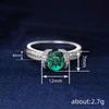 Emerald Ring Woman, Light Luxury High-End Lady Ring, Elegant Temperament Dress Accessories