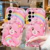 Phone Case: 2D Flat Samsung Galaxy A34 A35 M05 M06 S20 S22 S21 FE Plus 5G Protective Case, Pink Heart Bear, Christmas and Halloween Gift