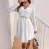 Elegante Vestito da Donna a Tinta Unita con Pizzo Rete Scollo a V Patchwork di Pizzo Mini Vestito da Vacanza e Camicia da Notte Vestito Aderente
