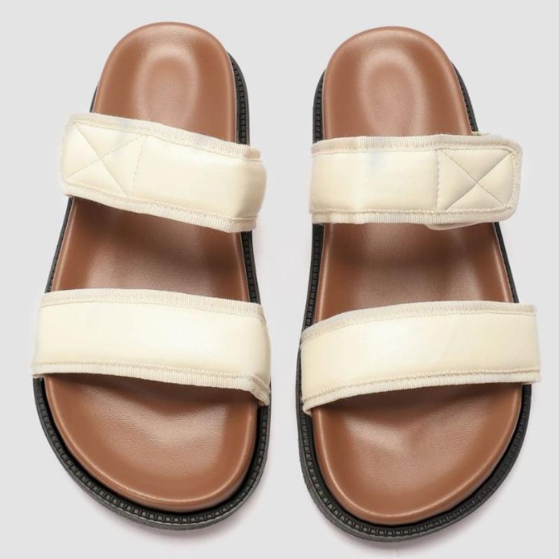 Fashion Fashion Round Toe Soft Sole Platform Sandal Women Open Toe Narrow Band Flat Sandals Summer Comfort 35-43 Large Size Beach Shoes