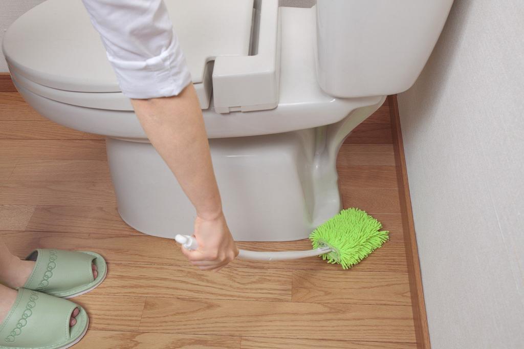 Sanko Sanko Mop Toilet Dust Dirt Toilet Floor Wiping Mop with Spare Green BR-77
