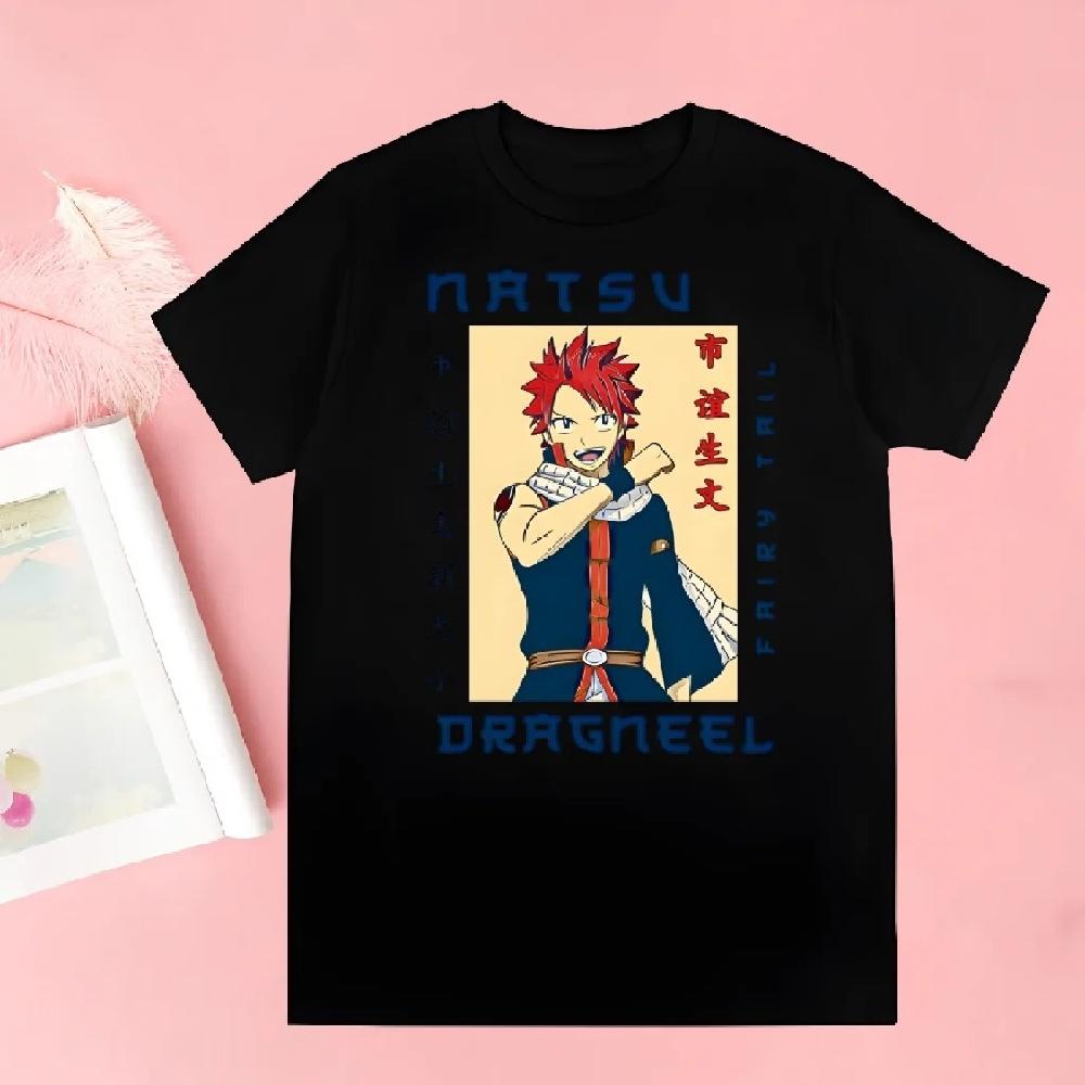 

Аниме Хвост Феи Мультфильм Нацу Эрза Грей Люси Мужская Женская Футболка Топы Круглый Вырез Приталенная Мягкая Аниме Манга Футболка Одежда Футболка2 XXXXXL чёрный