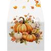 Autumn Leaves Pumpkin Table Runner: Linen Thanksgiving Decoration for Kitchen & Dining